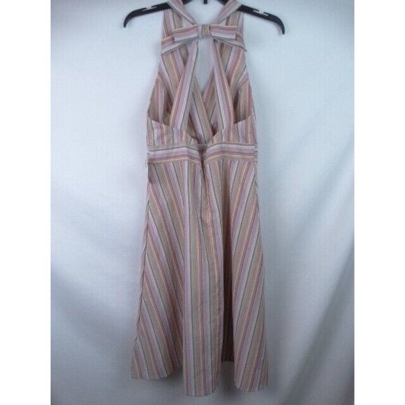 Gypsies & Moondust Juniors Dress Size 9 Pink Striped Sleevless Halter Dress - Picture 6 of 9
